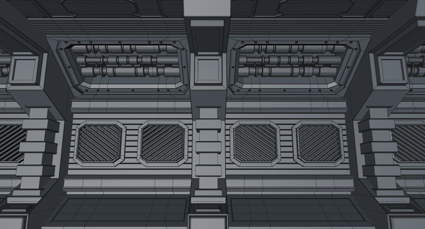 Sci Fi Corridor 3D model_17