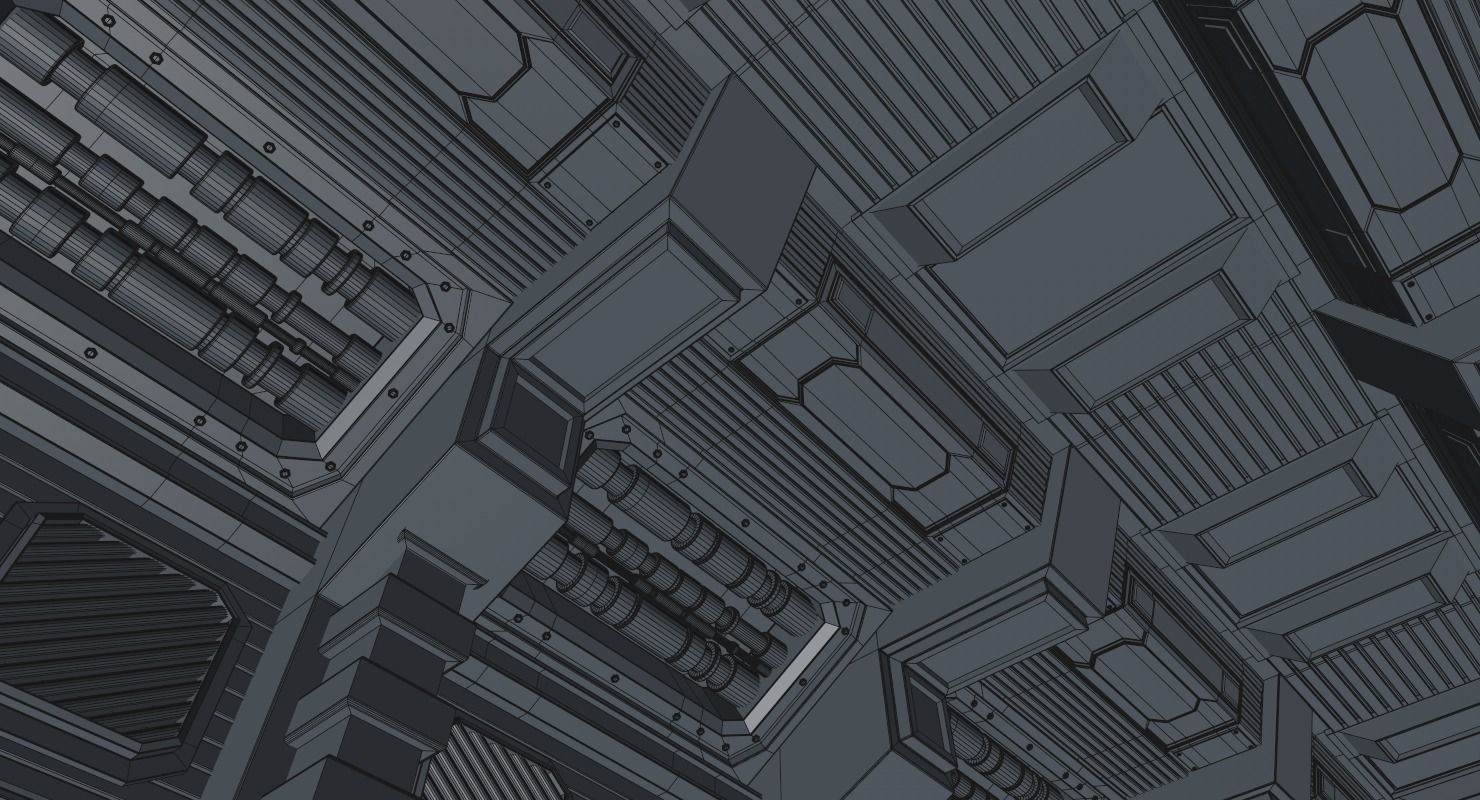 Sci Fi Corridor 3D model_19