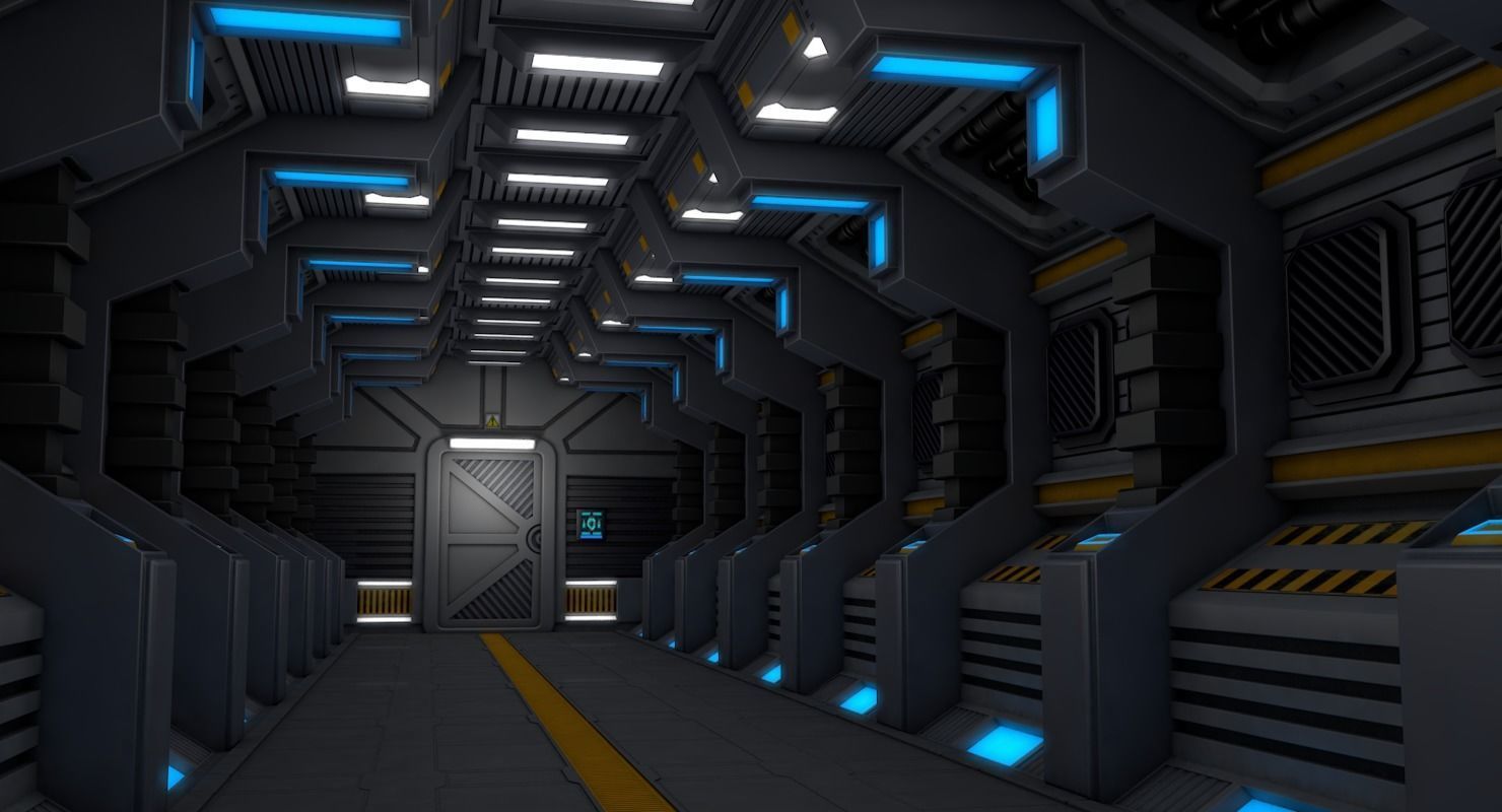 Sci Fi Corridor 3D model_9