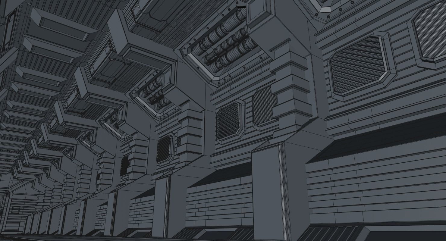 Sci Fi Corridor 3D model_23