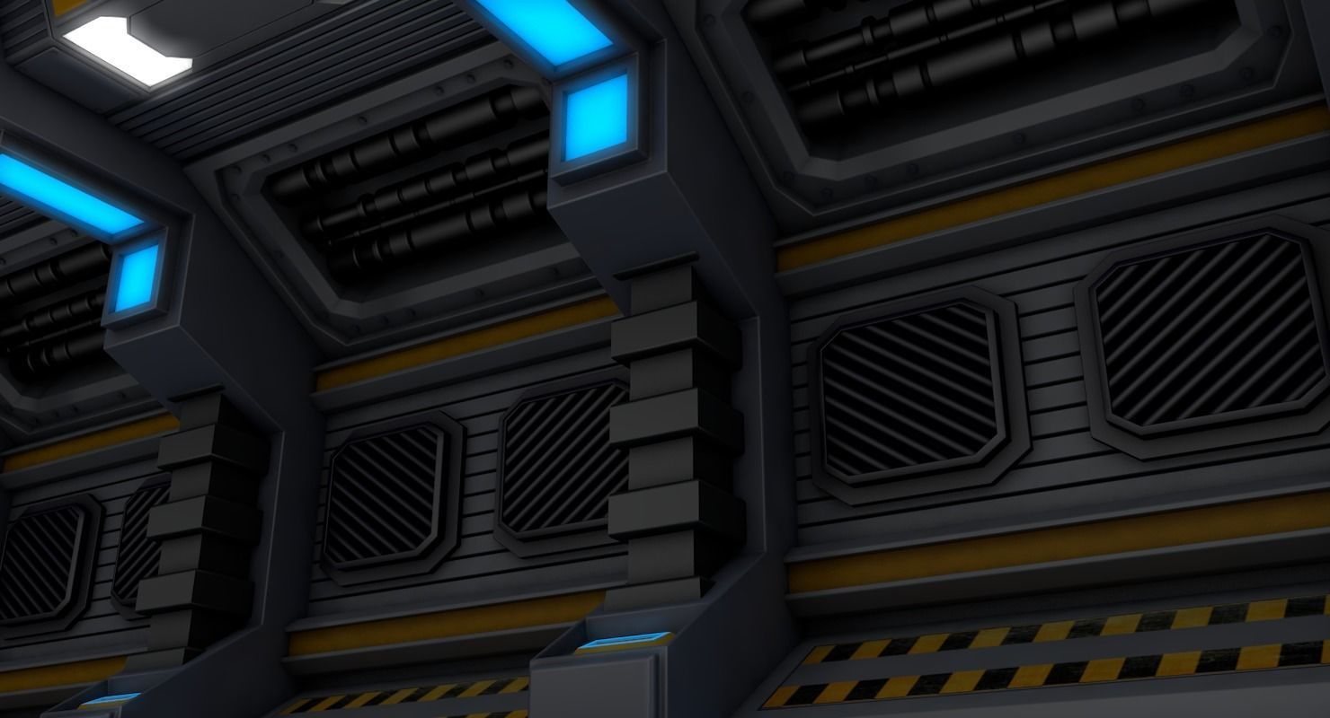 Sci Fi Corridor 3D model_3