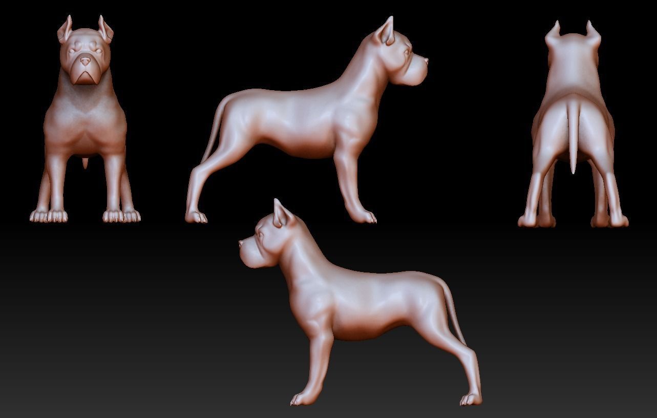 Cane corso figurine 3D print model_1