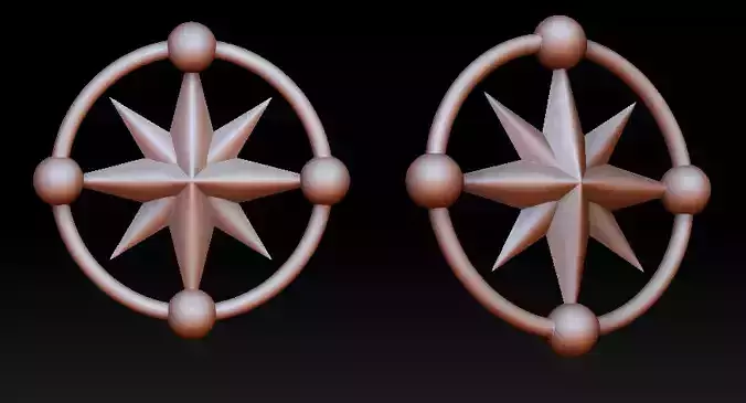 Compass star pendant