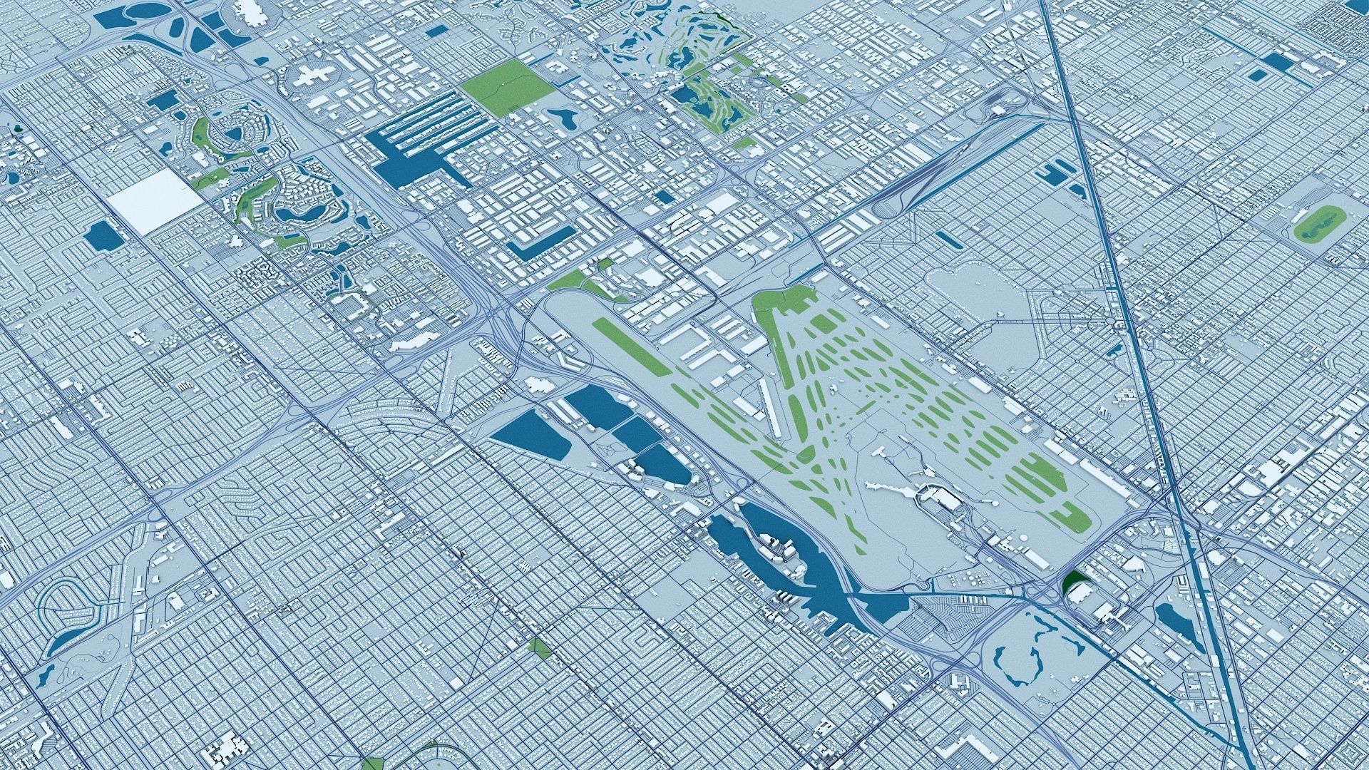 Miami with terrain 3D model_5
