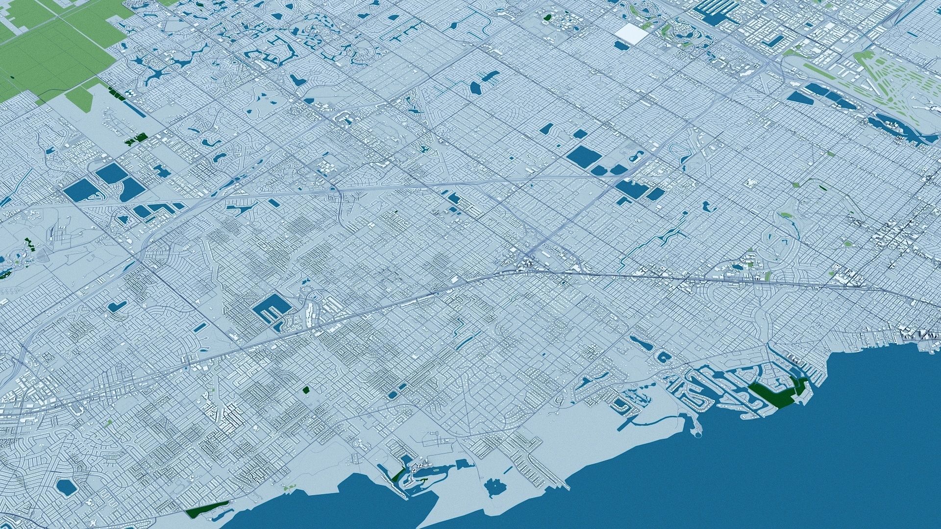 Miami with terrain 3D model_7