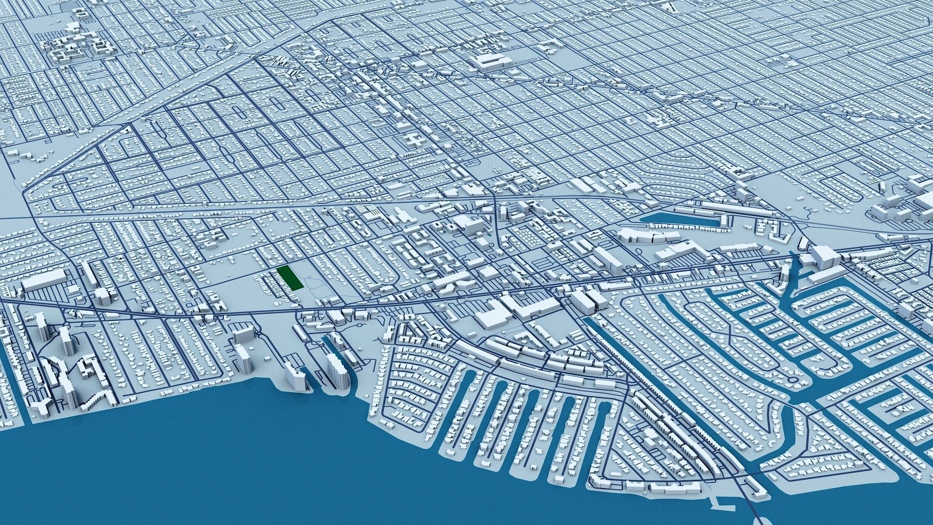 Miami with terrain 3D model_8
