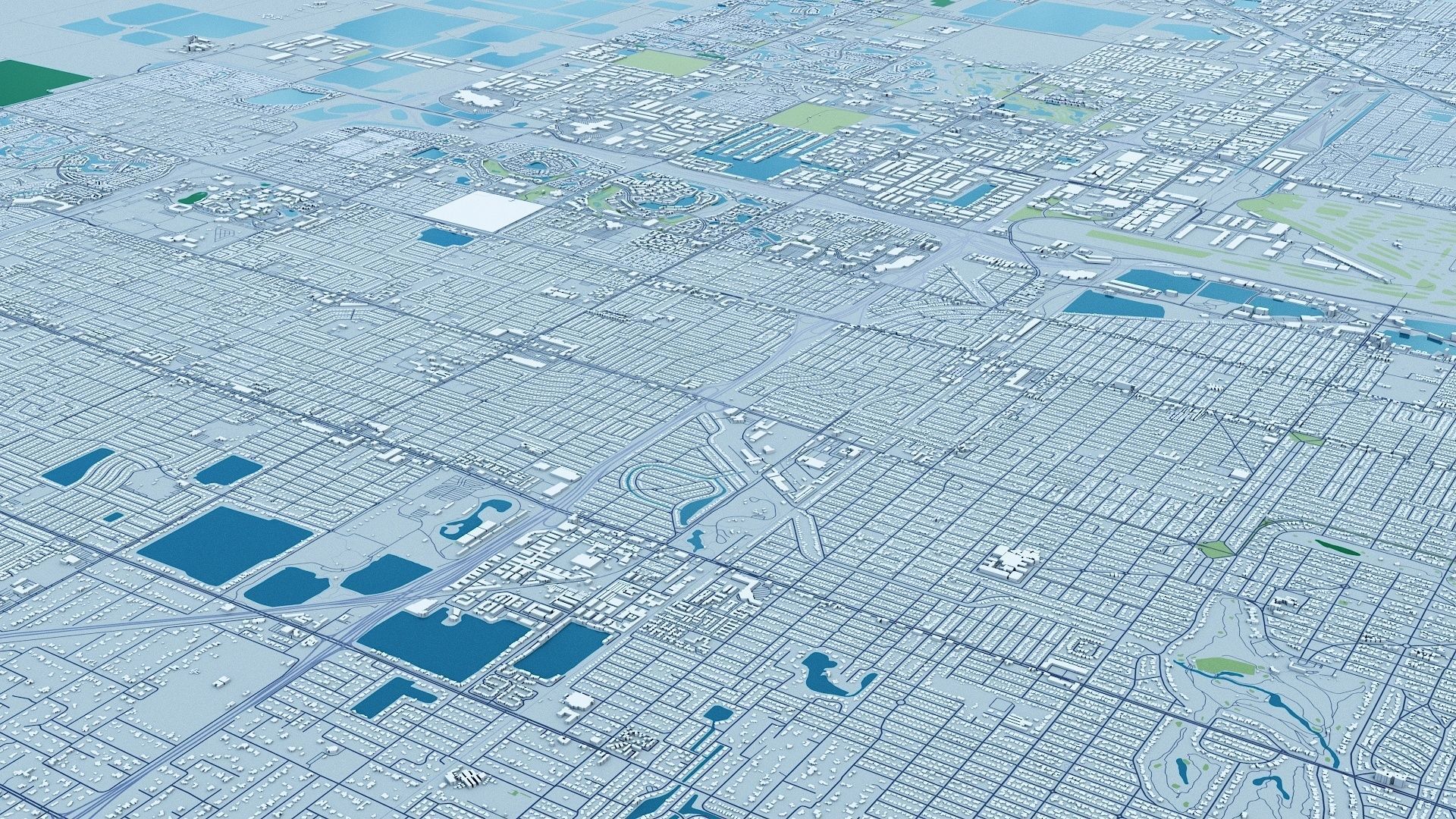 Miami with terrain 3D model_3