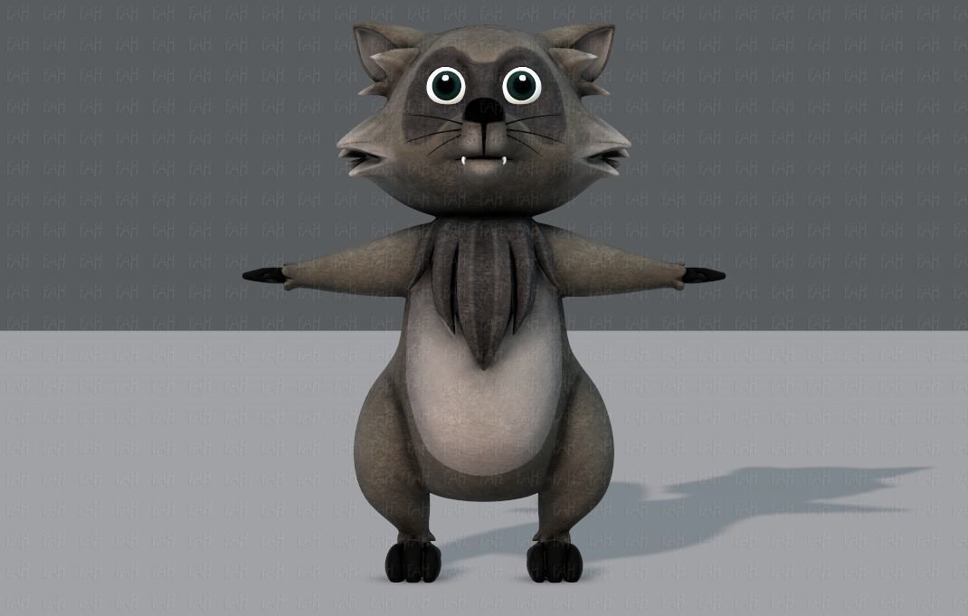 Raccoon V01 Low-poly 3D model_1