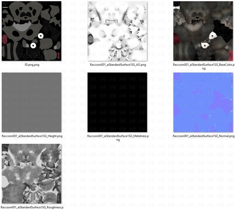 Raccoon V01 Low-poly 3D model_46