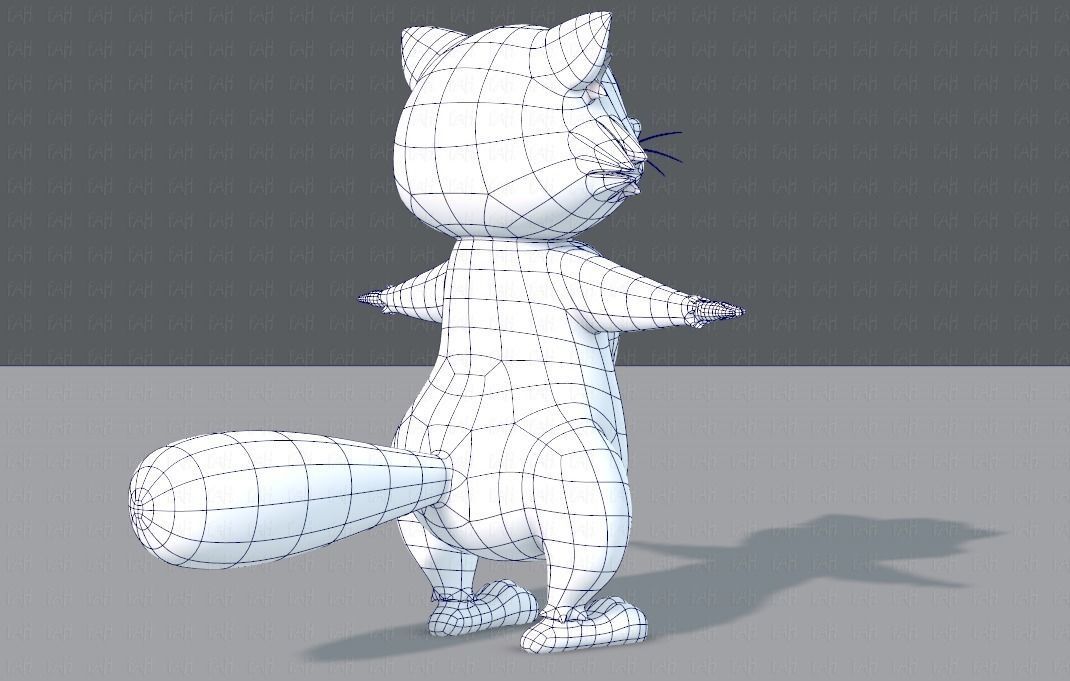Raccoon V01 Low-poly 3D model_12