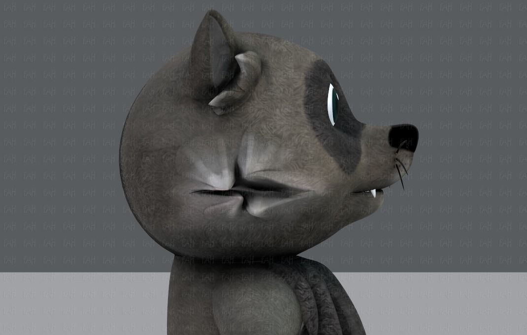 Raccoon V01 Low-poly 3D model_19