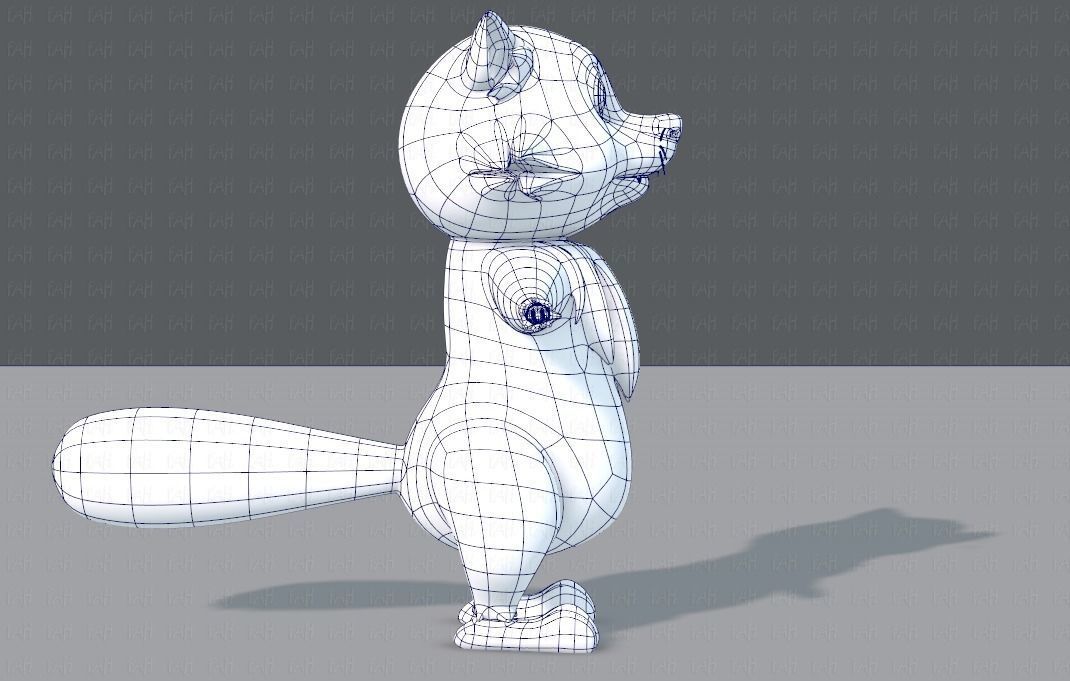 Raccoon V01 Low-poly 3D model_11