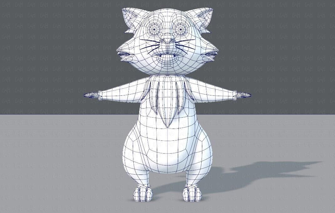 Raccoon V01 Low-poly 3D model_9