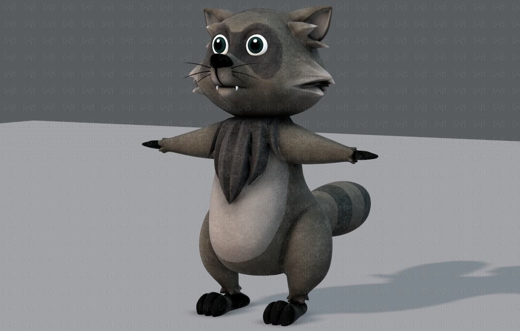 Raccoon V01 Low-poly 3D model_43