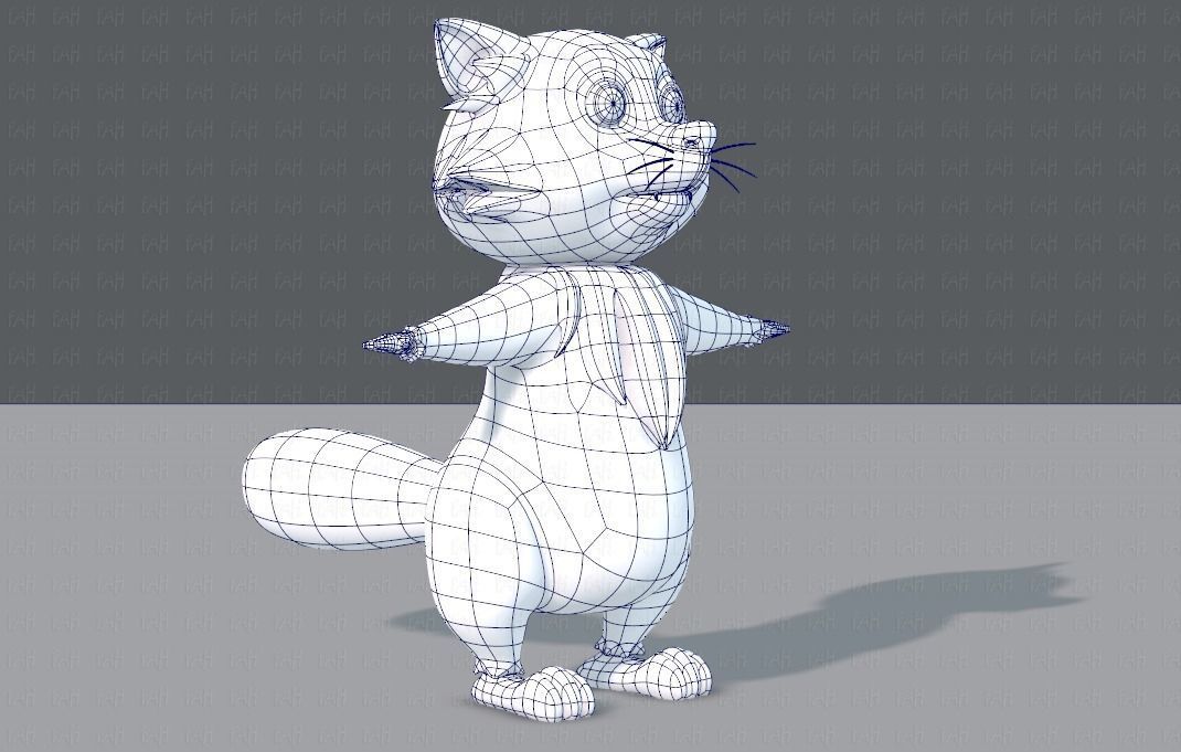 Raccoon V01 Low-poly 3D model_10