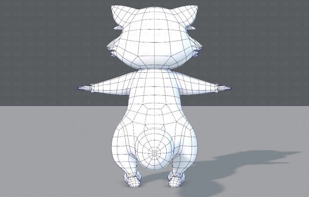 Raccoon V01 Low-poly 3D model_13
