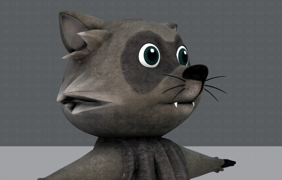 Raccoon V01 Low-poly 3D model_18