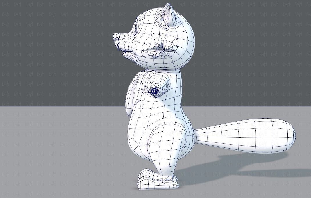 Raccoon V01 Low-poly 3D model_15