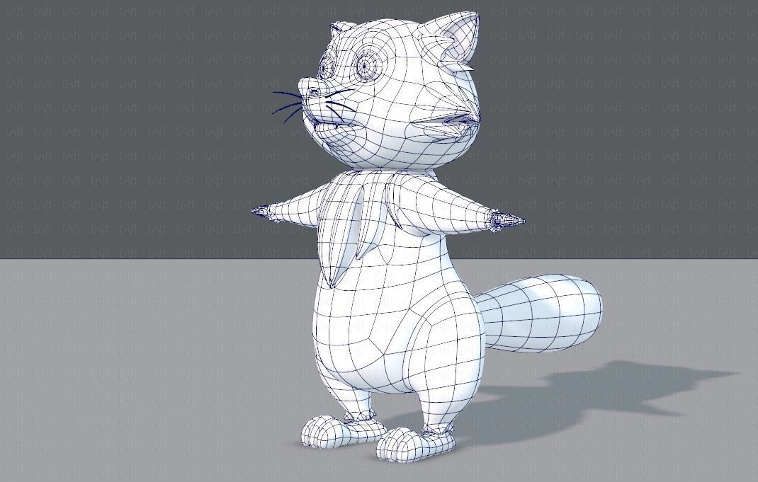 Raccoon V01 Low-poly 3D model_16