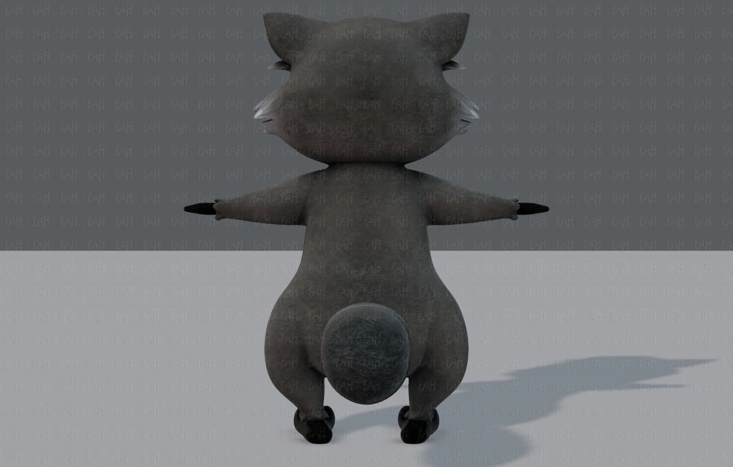 Raccoon V01 Low-poly 3D model_5