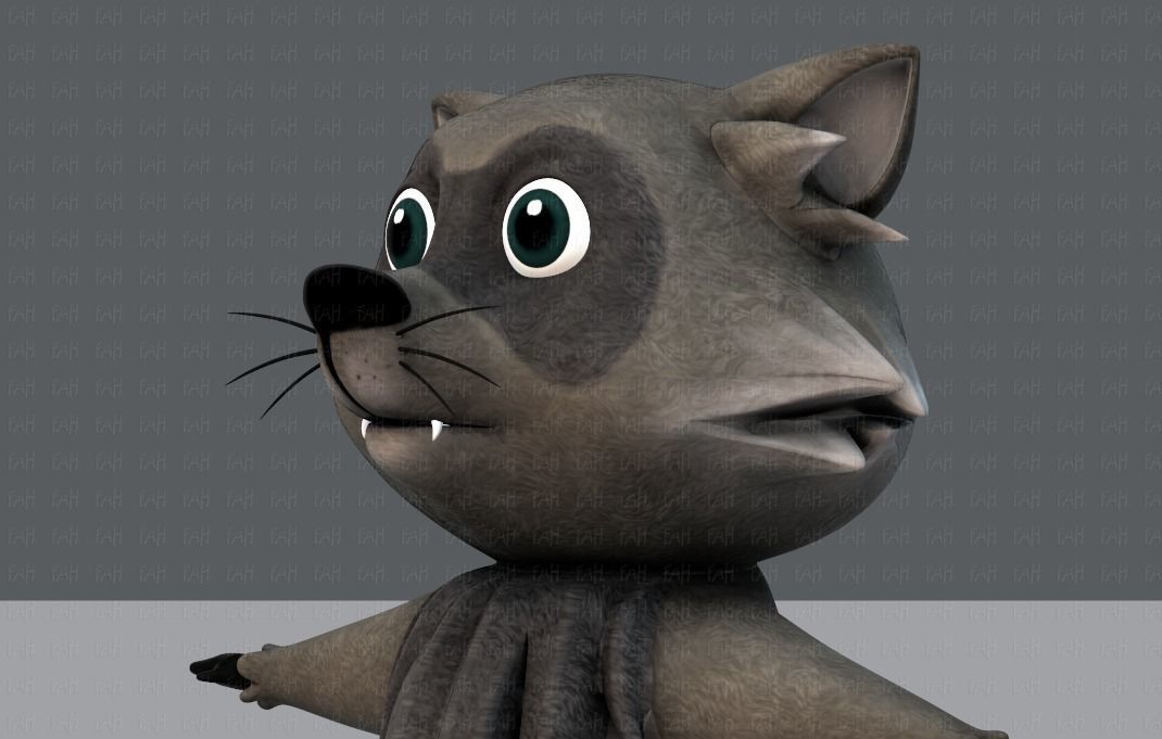 Raccoon V01 Low-poly 3D model_24