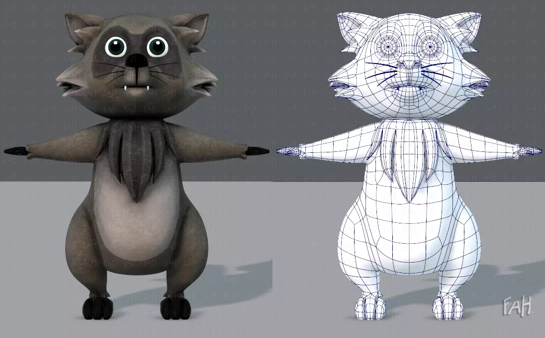 Raccoon V01 Low-poly 3D model_0