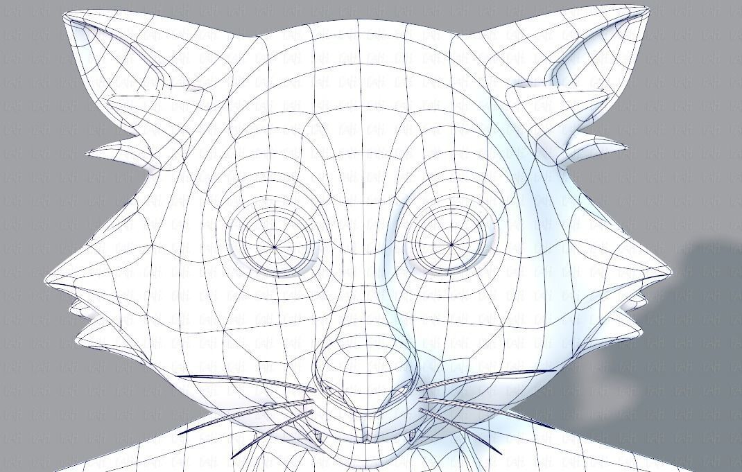 Raccoon V01 Low-poly 3D model_42