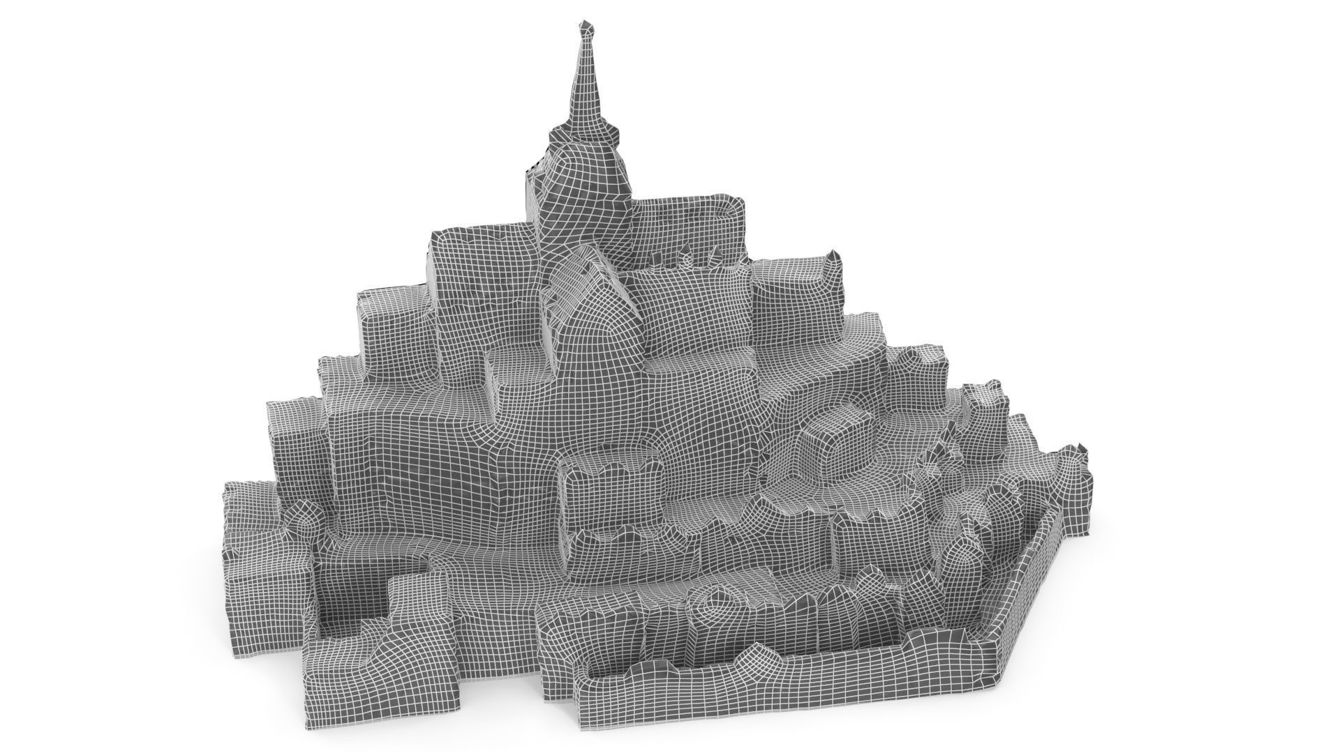 Toy Castle 3D Puzzle - Mont-Saint-Michel 3D model_1