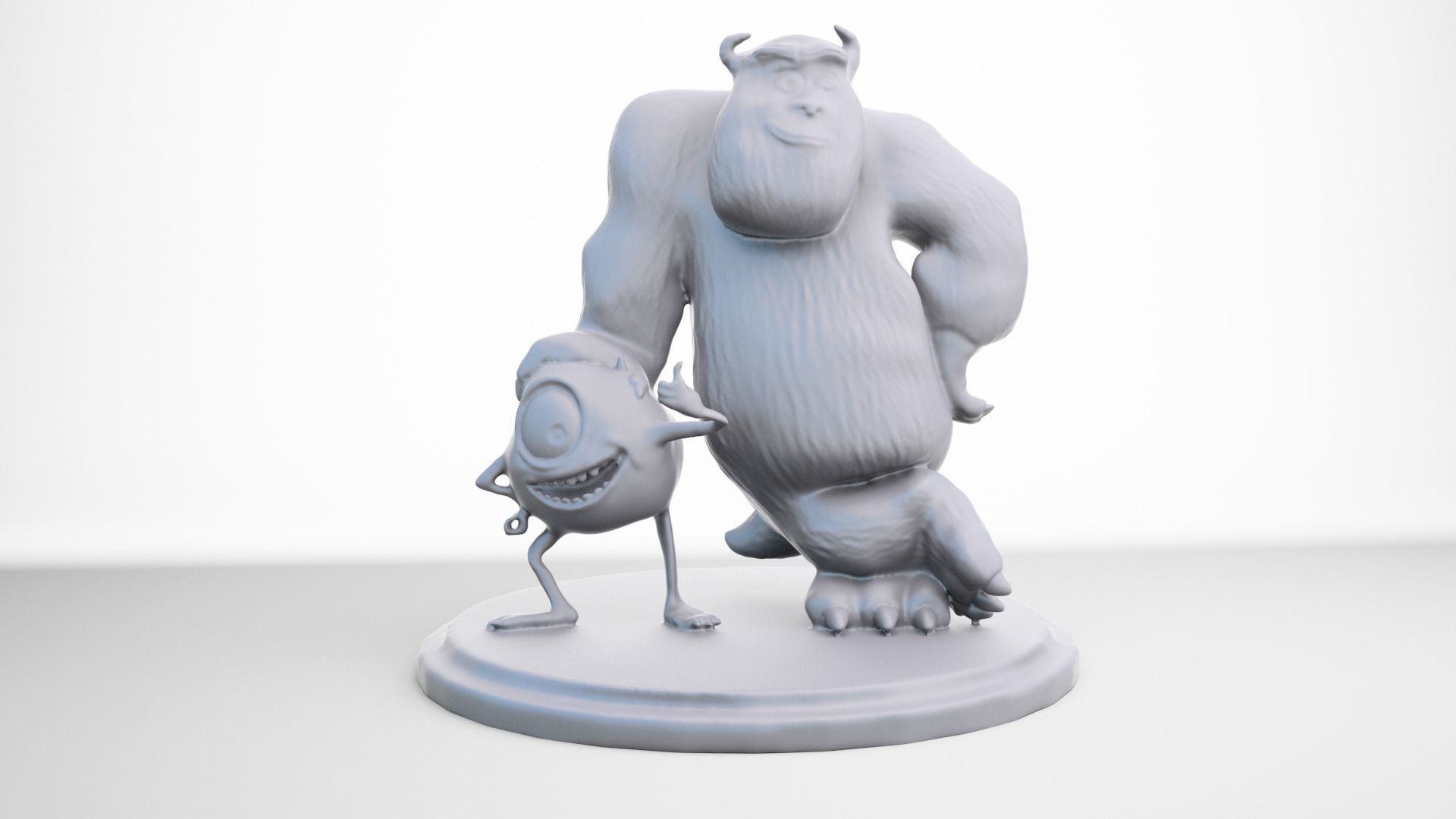 Mike and Sully From Monster inc  printable 3D print model_4