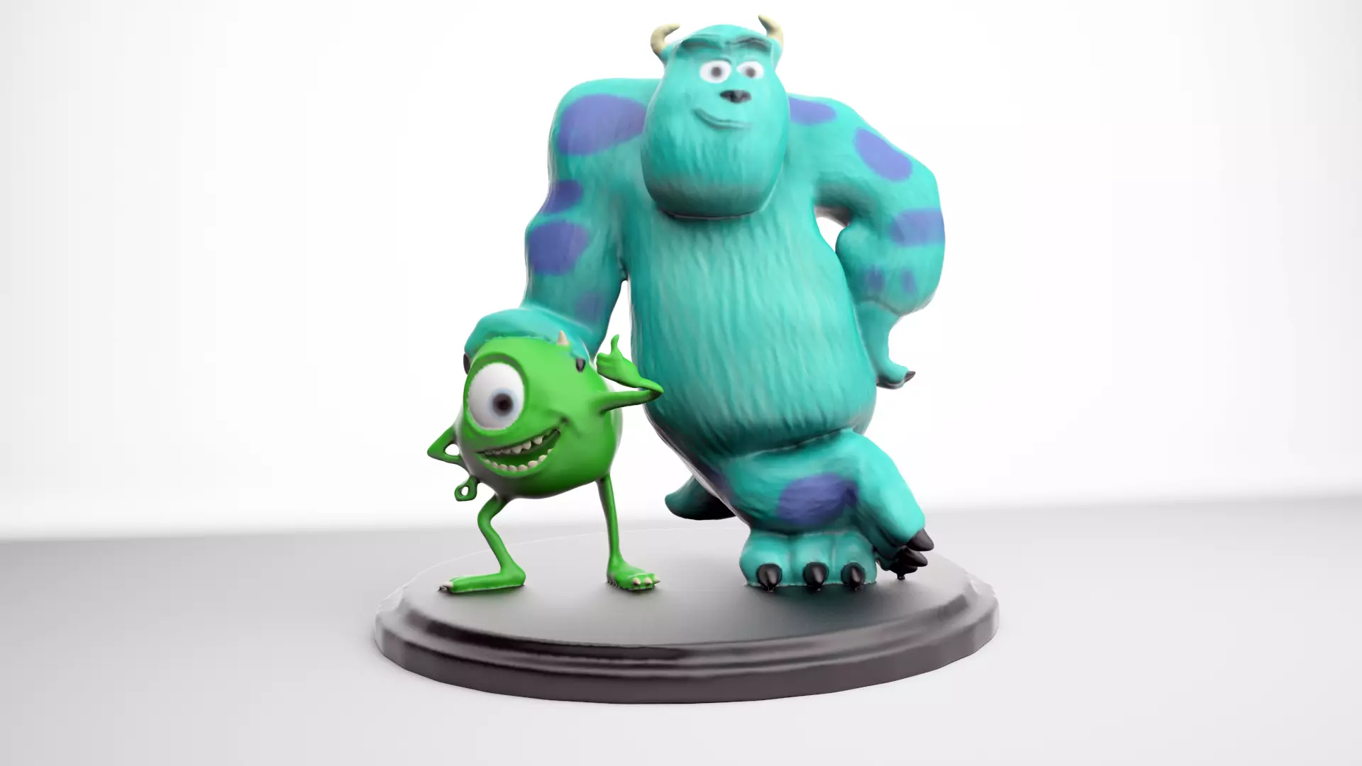 Mike and Sully From Monster inc  printable 3D print model_0