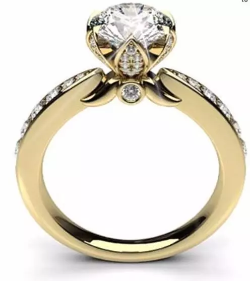 flower colet ring 3D print model