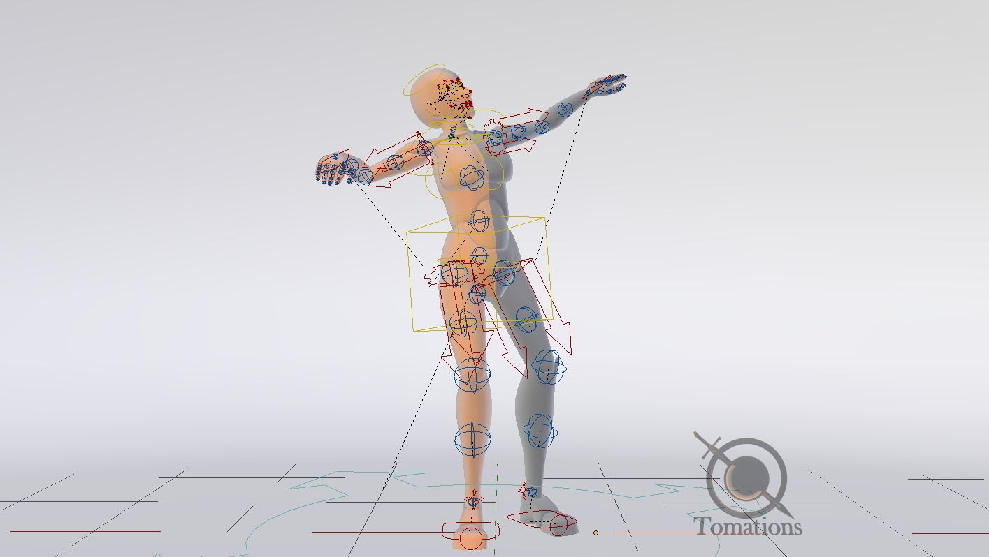 Blender IK Rigged Dolls Low-poly 3D model_16