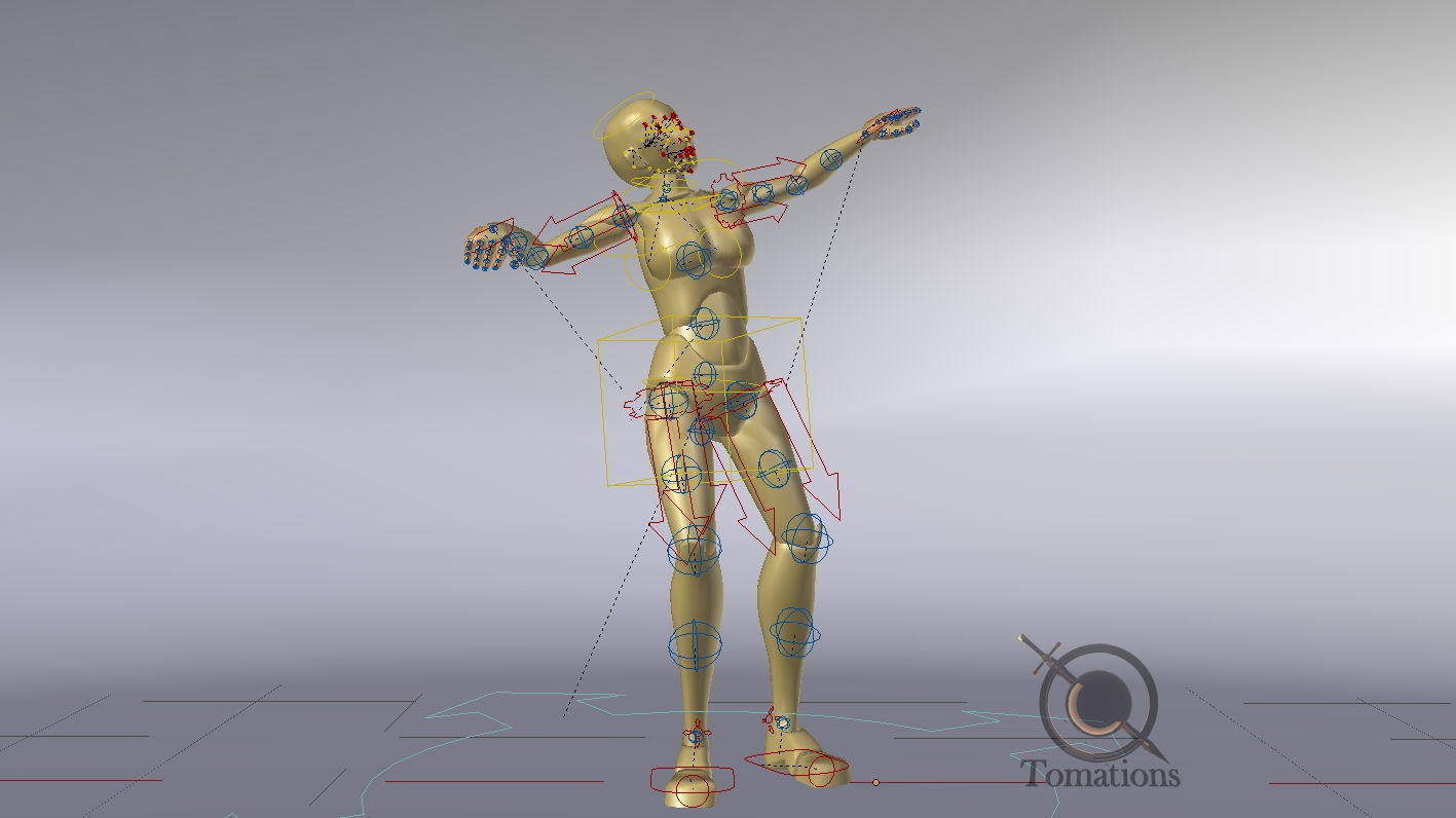 Blender IK Rigged Dolls Low-poly 3D model_21