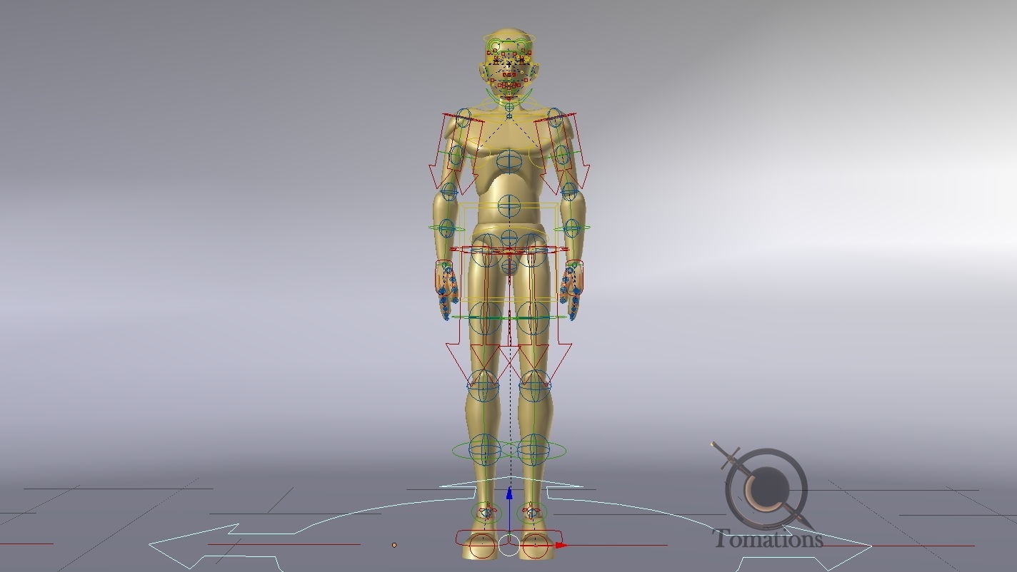 Blender IK Rigged Dolls Low-poly 3D model_19