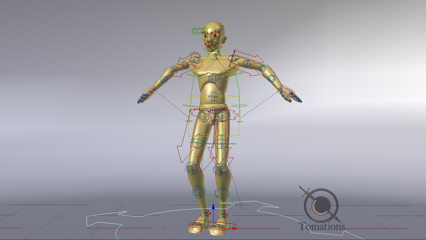 Blender IK Rigged Dolls Low-poly 3D model_20