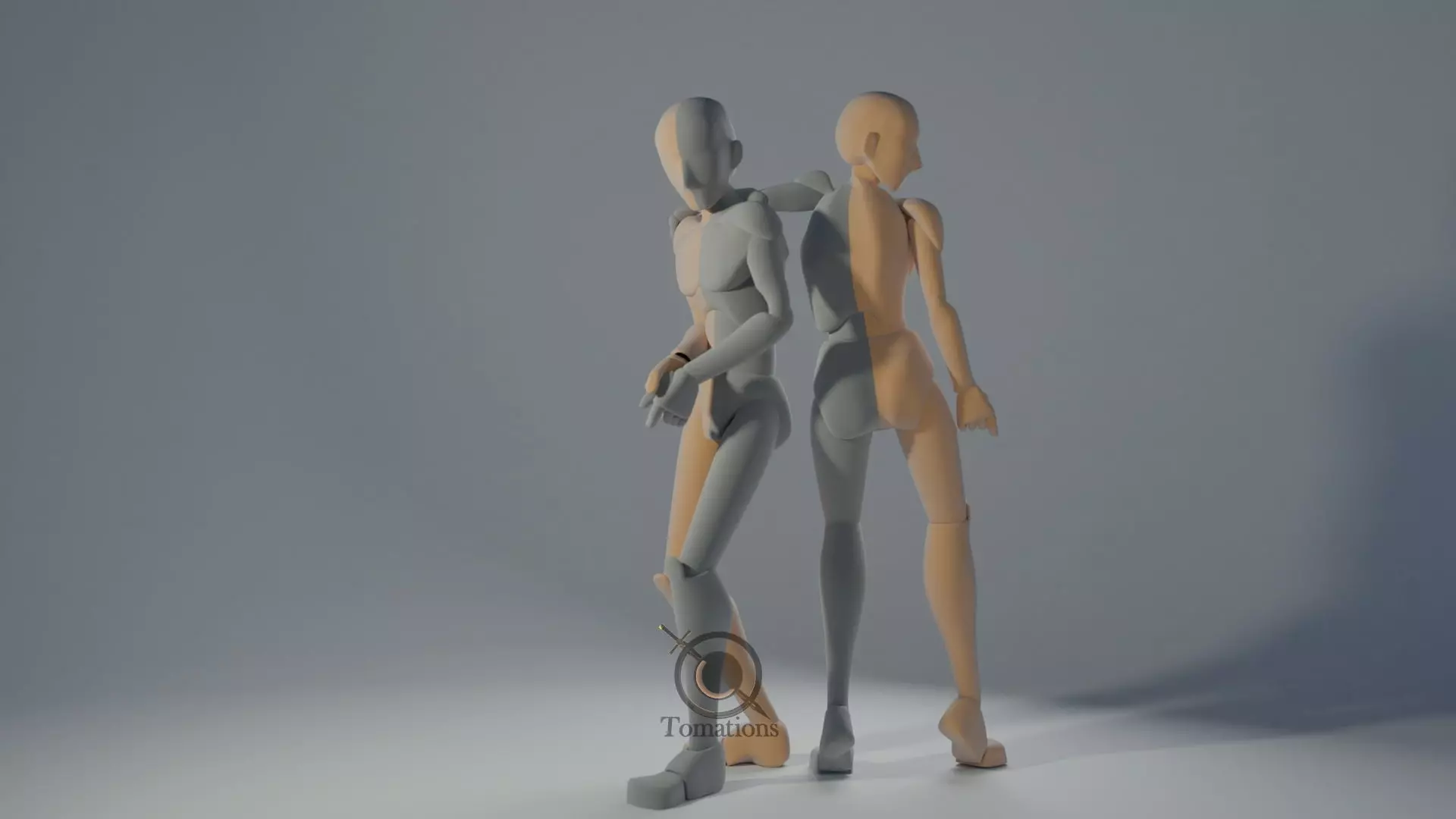 Blender IK Rigged Dolls Low-poly 3D model_0