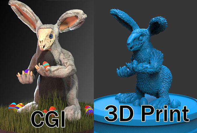 Wendigo Eastern Rabbit Monster 3D print model