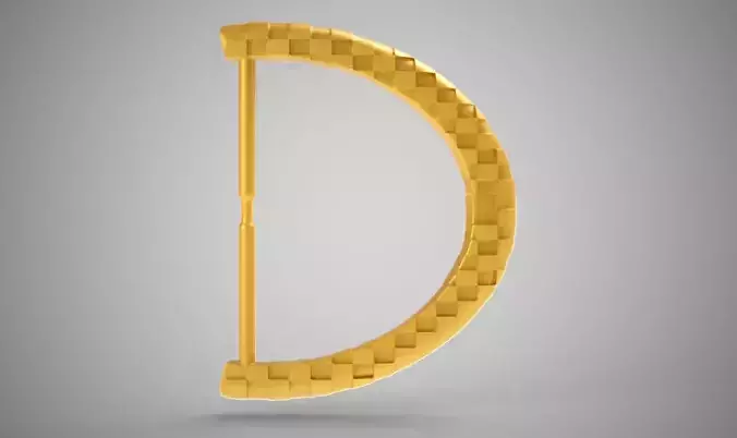 Chequered Buckle 3D print model