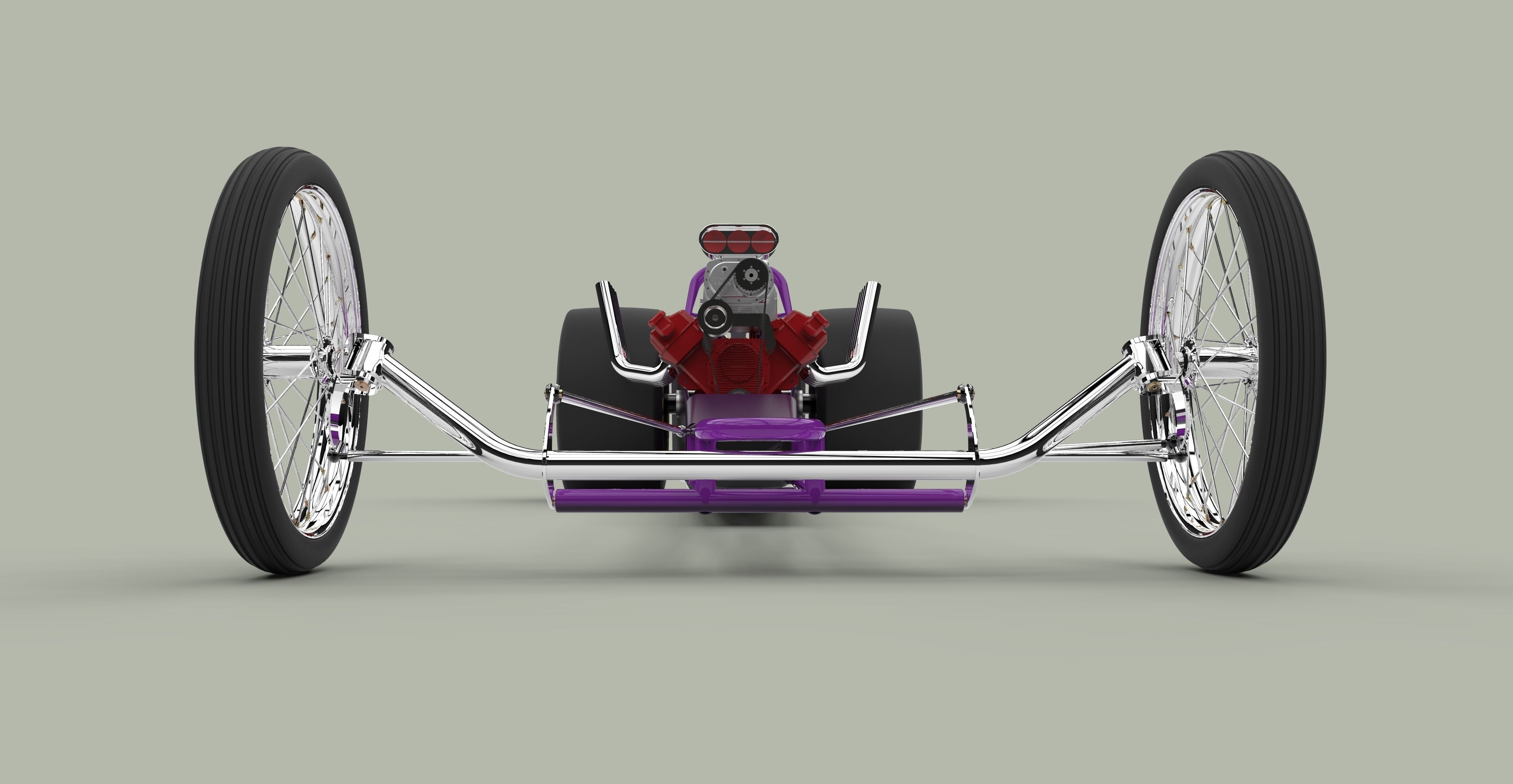 Front engine dragster 3D model_6