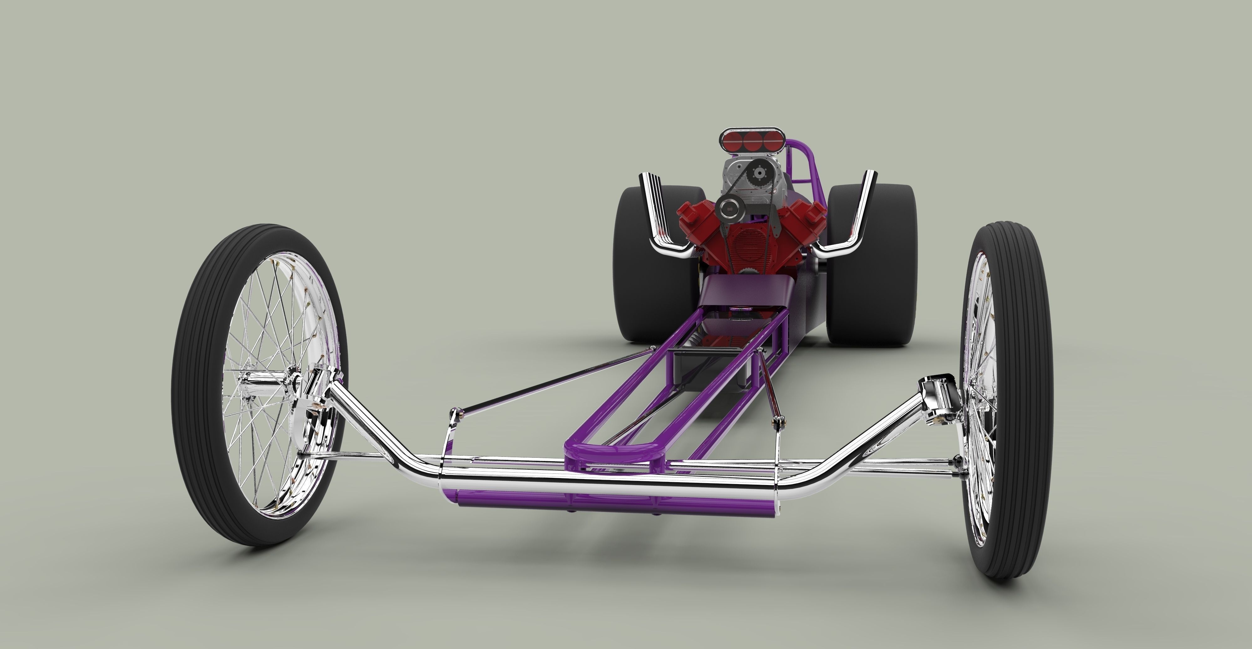 Front engine dragster 3D model_5
