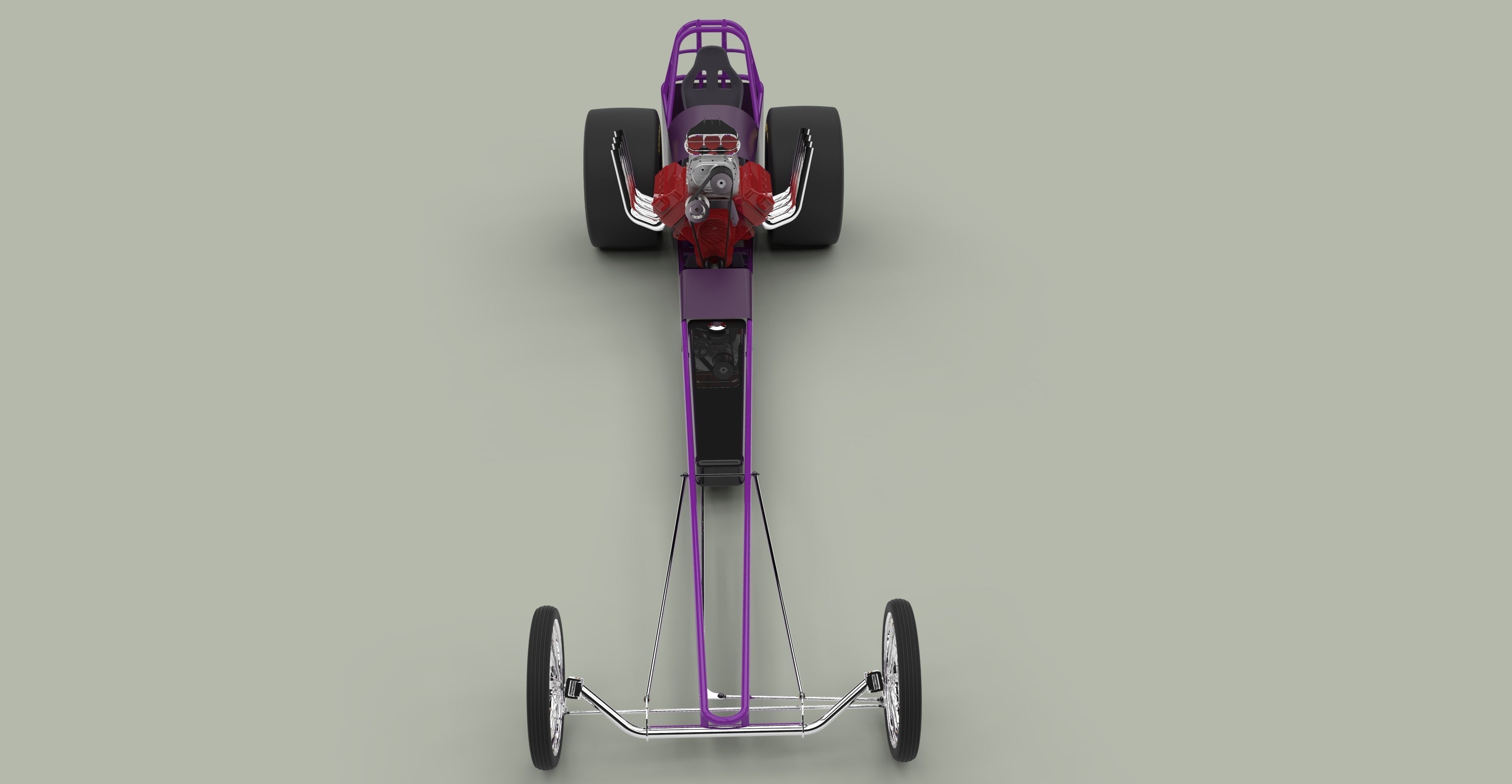 Front engine dragster 3D model_7