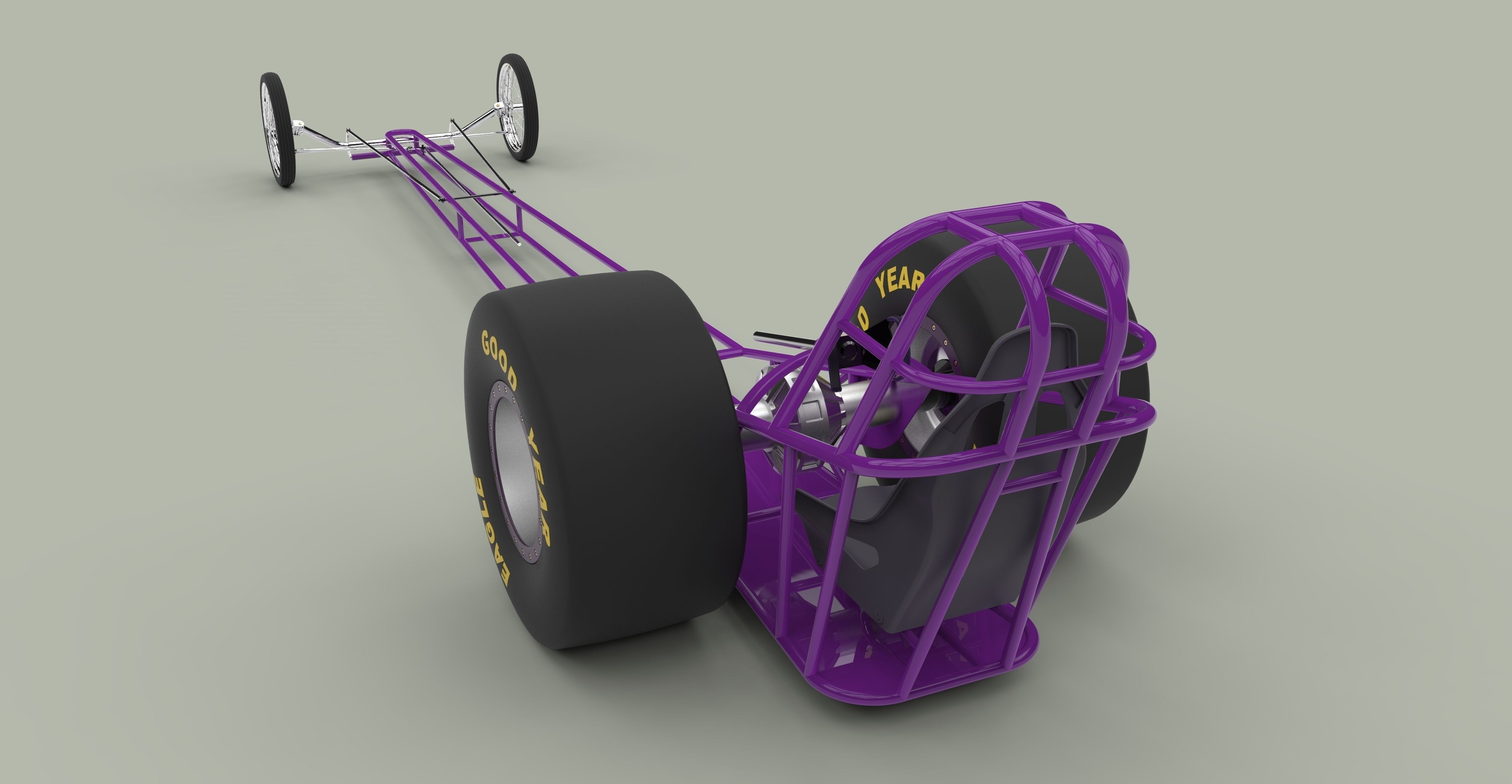 Front engine dragster 3D model_11