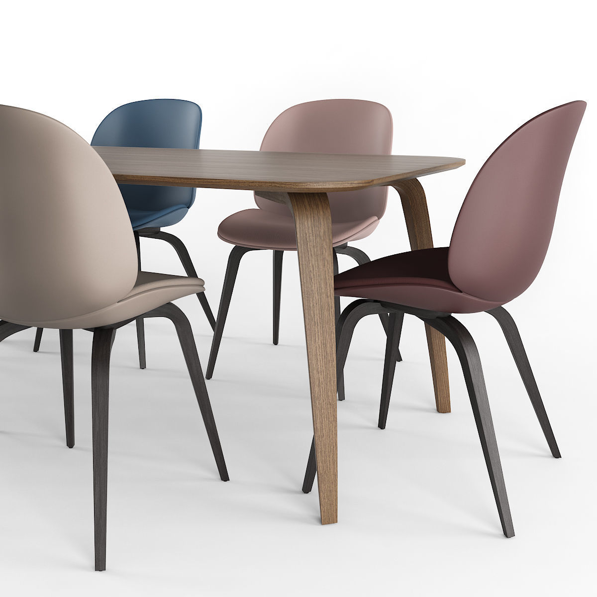 GUBI Dining group 3 3D model_2