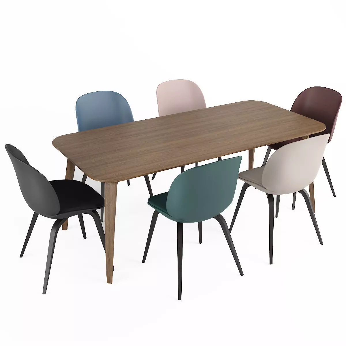 GUBI Dining group 3 3D model_0