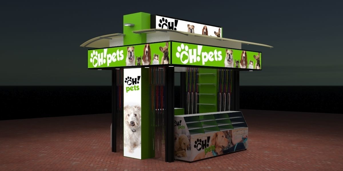 pet accessories store 3D model_2
