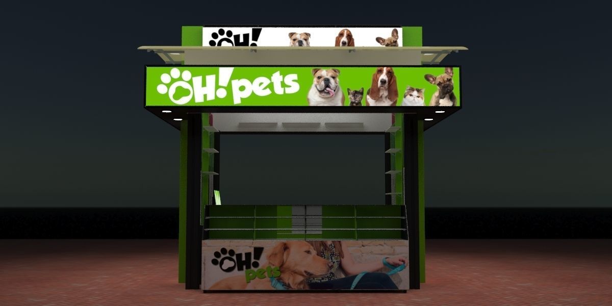 pet accessories store 3D model_4