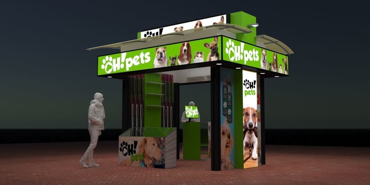 pet accessories store 3D model_7