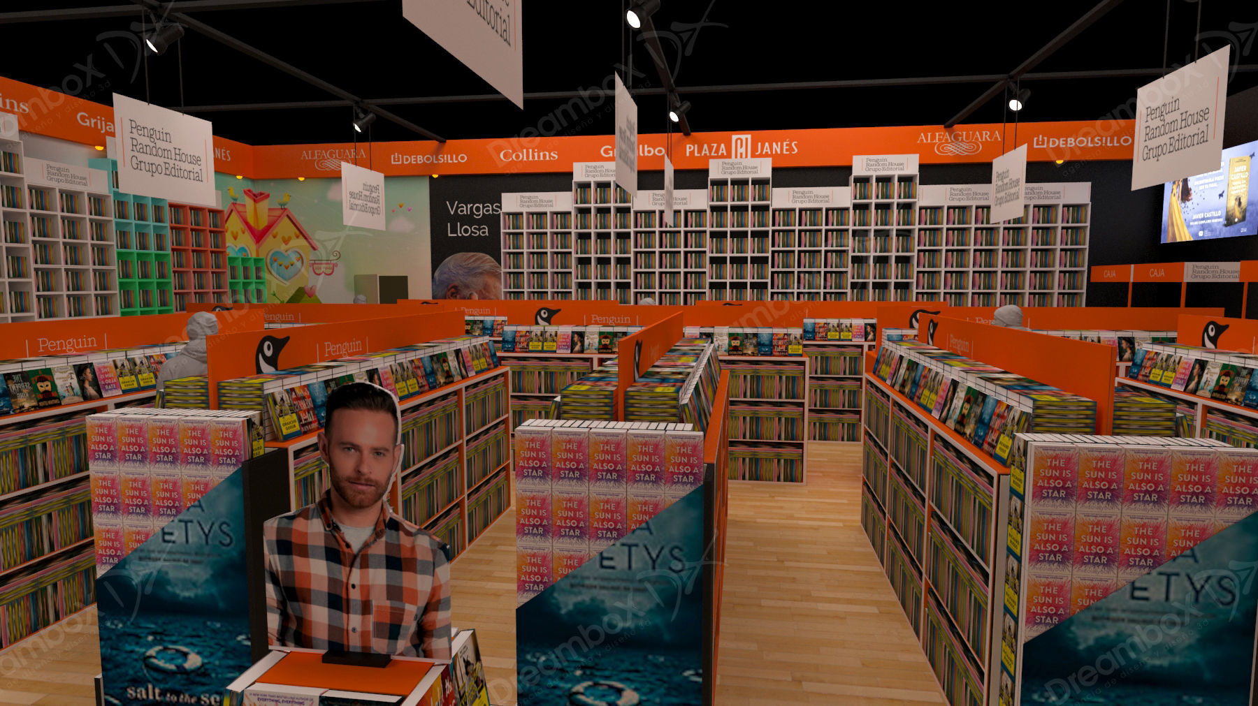 Stand for book publishers 3D model_1