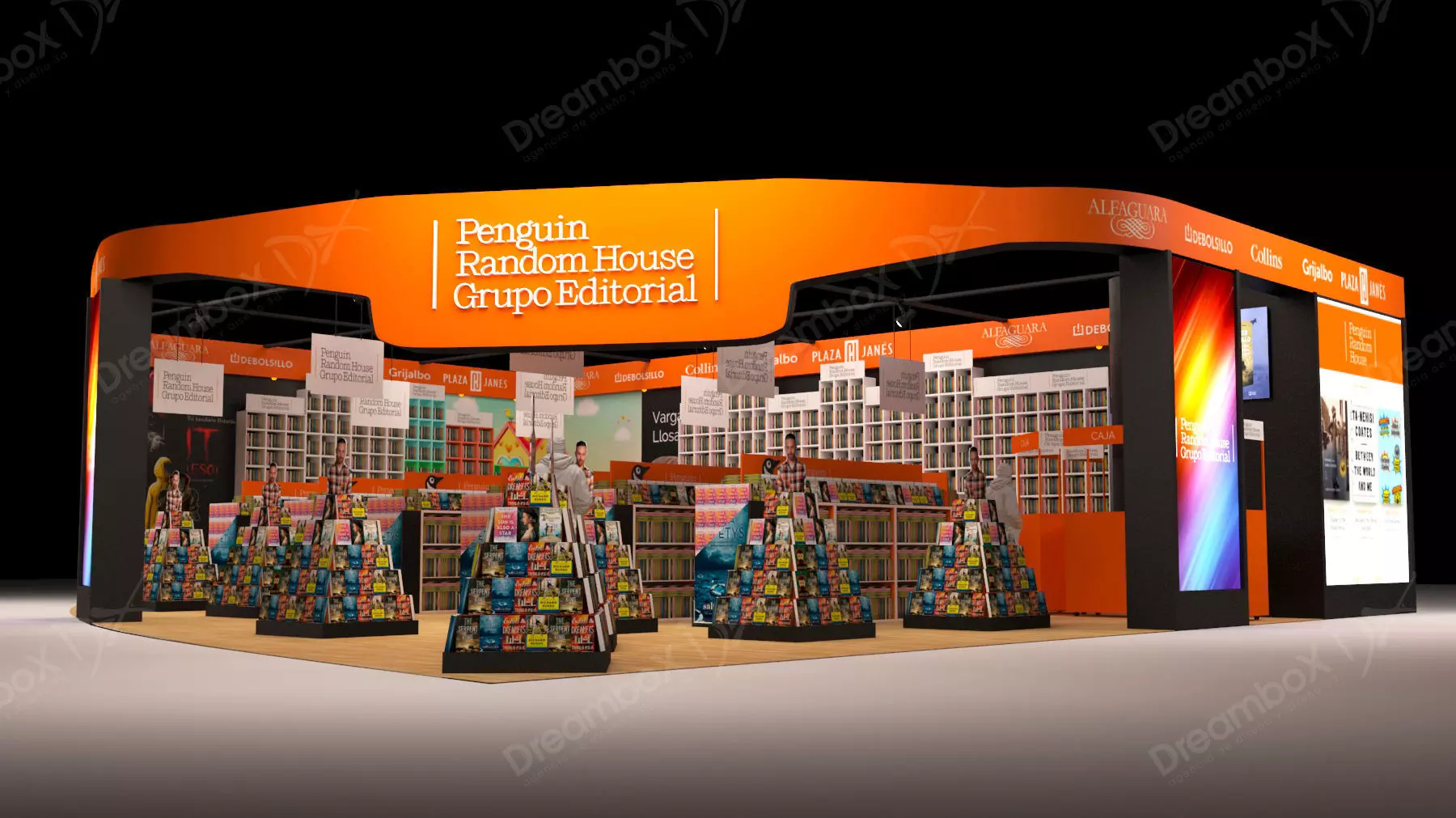 Stand for book publishers 3D model_0