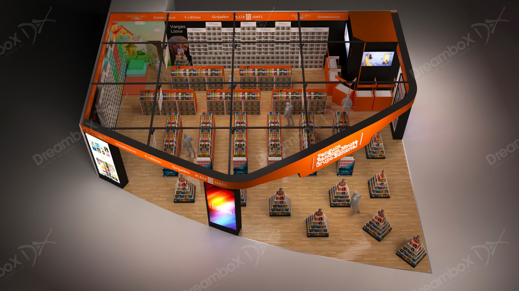 Stand for book publishers 3D model_4